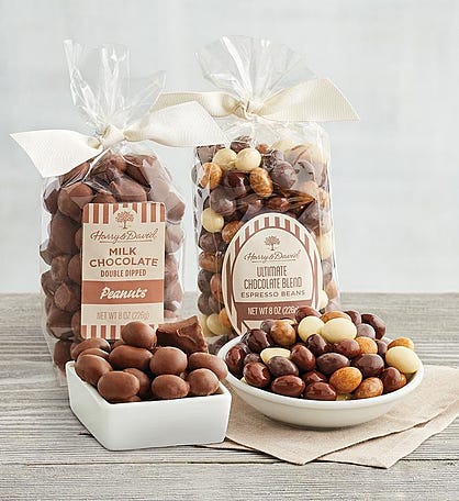 Chocolate-Covered Espresso Beans and Peanuts
